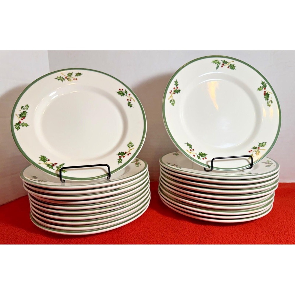 Christopher Radko Traditions Holiday Celebrations 8.25" Dessert Plates Set of 22